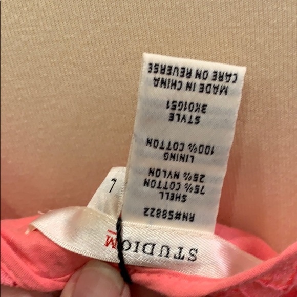 Studio M coral lace dress size L - Picture 6 of 8